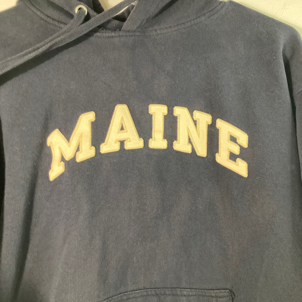 Austins Inc Maine Collegiate Logo Navy Blue Hoodie S View 3